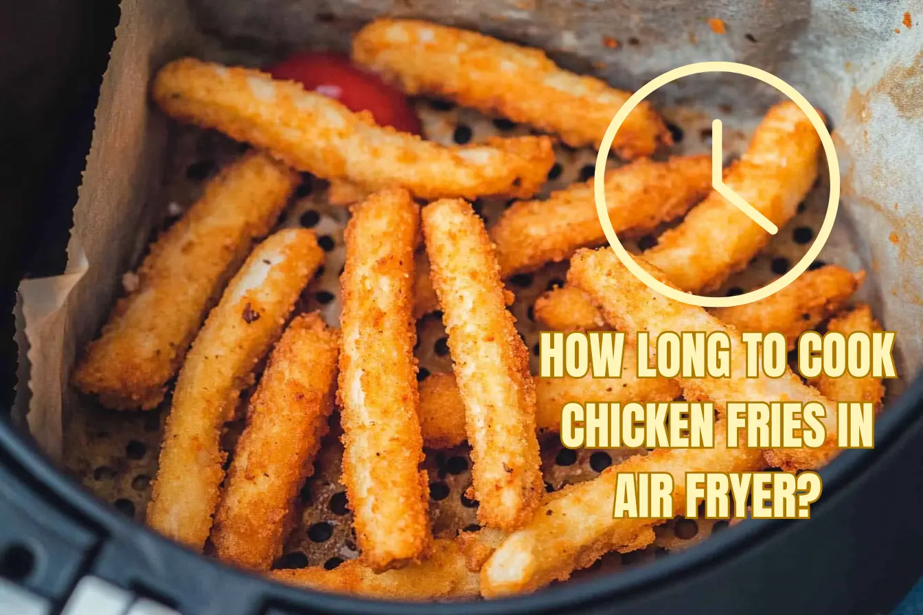 Golden, crispy chicken fries cooked in an air fryer with dipping sauces.