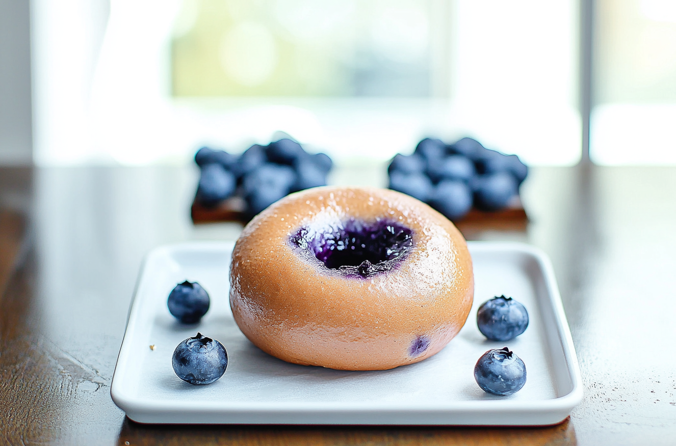 Fresh vs. Frozen Blueberries for Bagels: A comparison of blueberries in bagel dough.