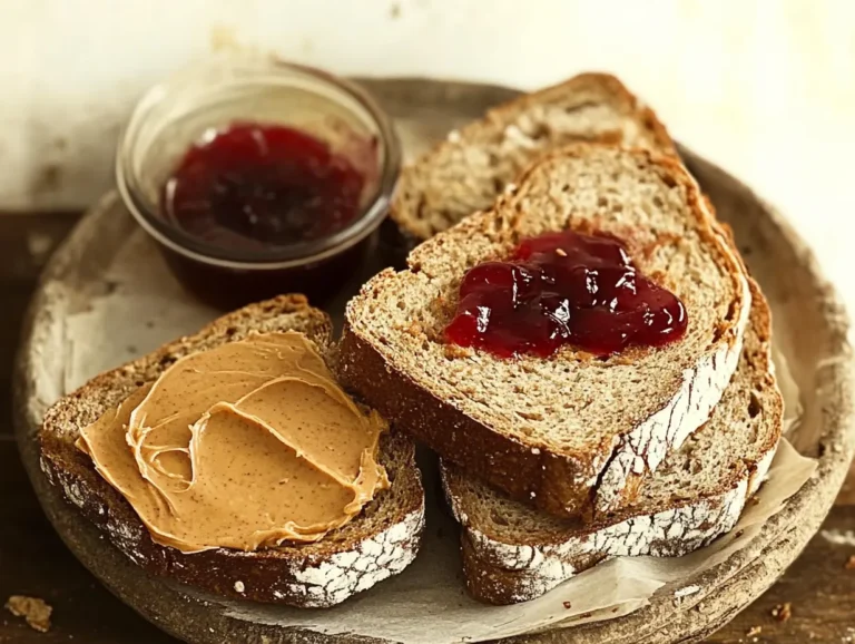 How to make a peanut butter and jelly sandwich for dummies with peanut butter and jelly spread on bread slices.