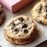 A display of oversized Crumbl-style cookies in various flavors.